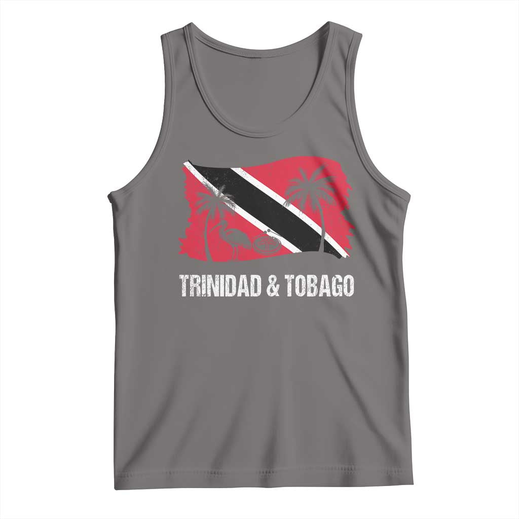 Trini Pride Tank Top Caribbean Trinidad And Tobago Flag TS10 Deep Heather Print Your Wear