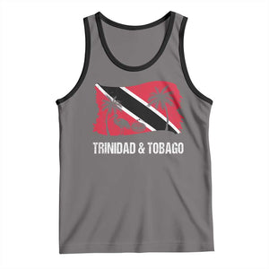 Trini Pride Tank Top Caribbean Trinidad And Tobago Flag TS10 Deep Heather Black Print Your Wear