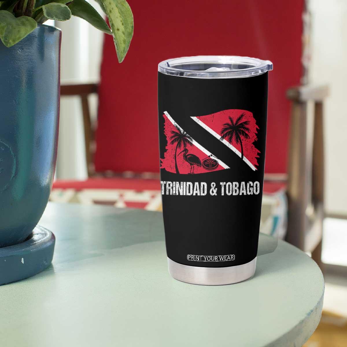 Trini Pride Tumbler Cup Caribbean Trinidad And Tobago Flag TS10 Print Your Wear