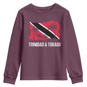 Trini Pride Youth Sweatshirt Caribbean Trinidad And Tobago Flag TS10 Maroon Print Your Wear