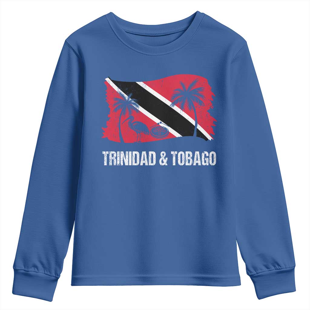 Trini Pride Youth Sweatshirt Caribbean Trinidad And Tobago Flag TS10 Royal Blue Print Your Wear