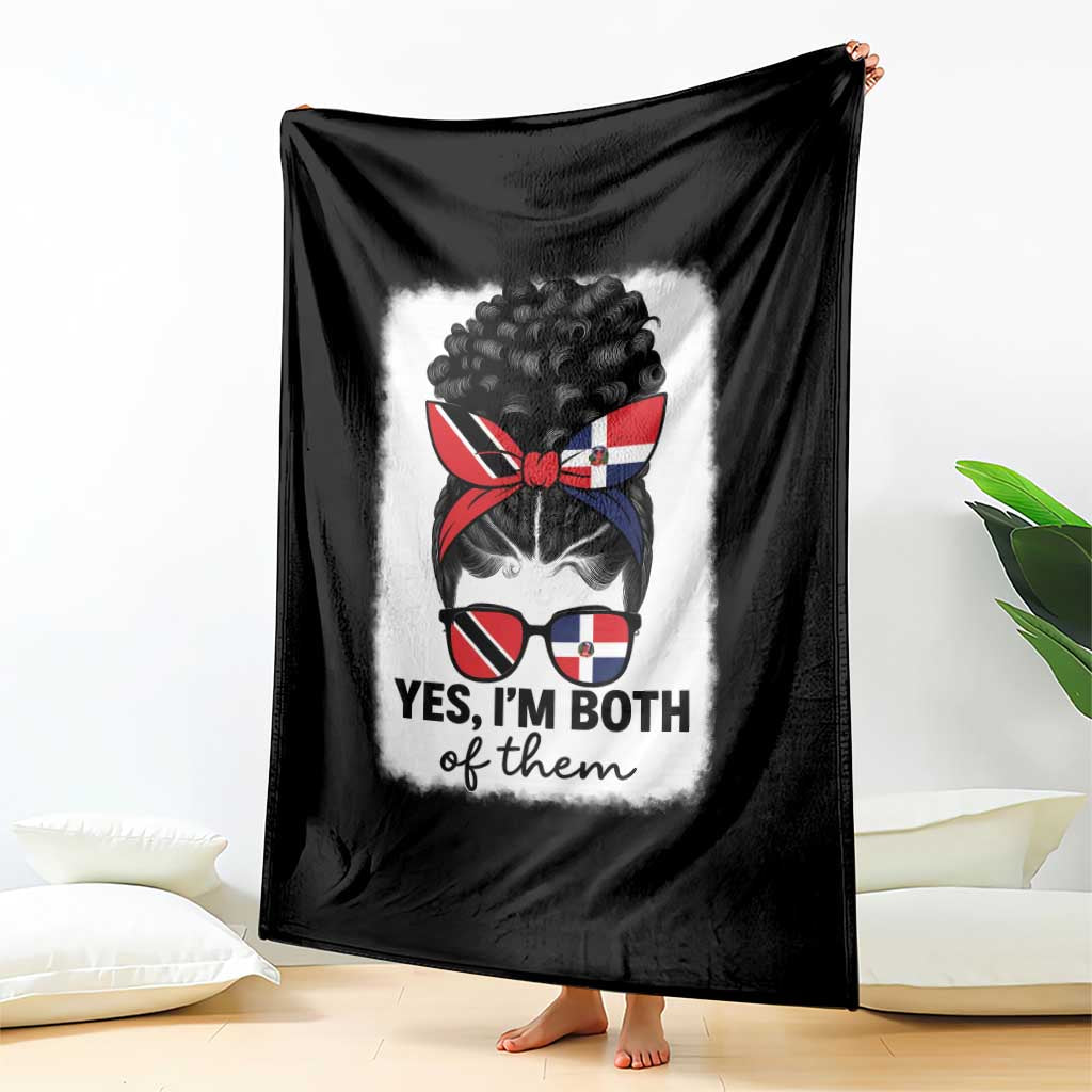 Trini Dominican Girl Throw Blanket Yes Im Both Trinidad And Tobago Dominican Pride TS10 Print Your Wear