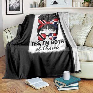 Trini Dominican Girl Throw Blanket Yes Im Both Trinidad And Tobago Dominican Pride TS10 Print Your Wear