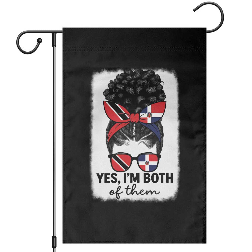 Trini Dominican Girl Garden Flag Yes Im Both Trinidad And Tobago Dominican Pride TS10 Black Print Your Wear