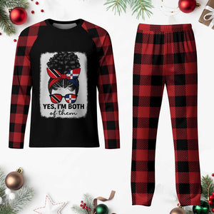 Trini Dominican Girl Plaid Pajama Set Yes Im Both Trinidad And Tobago Dominican Pride TS10 Buffalo Plaid Print Your Wear