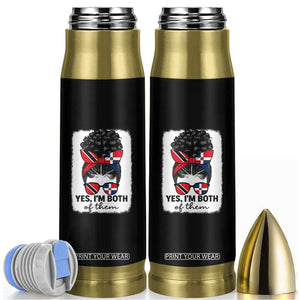 Trini Dominican Girl Bullet Tumbler Yes Im Both Trinidad And Tobago Dominican Pride TS10 Black Print Your Wear
