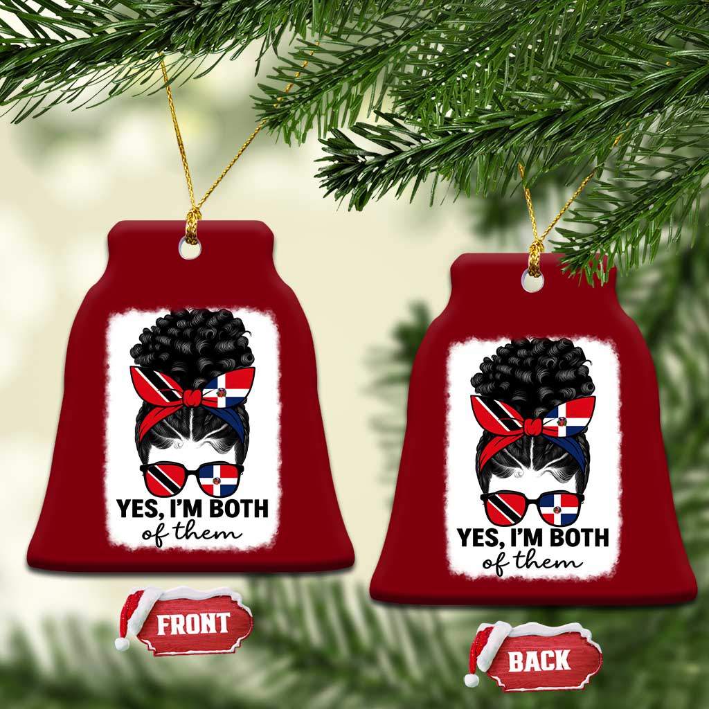 Trini Dominican Girl Ceramic Ornament Yes Im Both Trinidad And Tobago Dominican Pride TS10 Print Your Wear