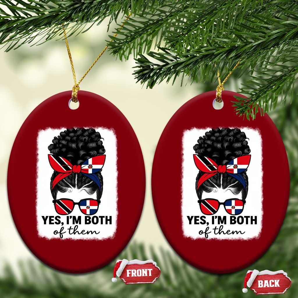 Trini Dominican Girl Ceramic Ornament Yes Im Both Trinidad And Tobago Dominican Pride TS10 Print Your Wear