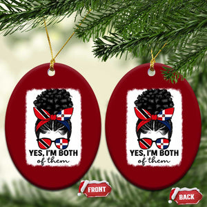 Trini Dominican Girl Ceramic Ornament Yes Im Both Trinidad And Tobago Dominican Pride TS10 Print Your Wear