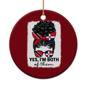 Trini Dominican Girl Ceramic Ornament Yes Im Both Trinidad And Tobago Dominican Pride TS10 1pc Red Print Your Wear