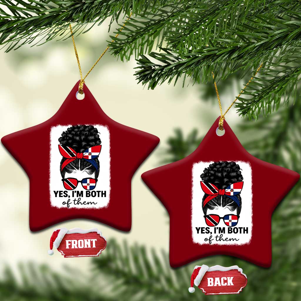 Trini Dominican Girl Ceramic Ornament Yes Im Both Trinidad And Tobago Dominican Pride TS10 Print Your Wear
