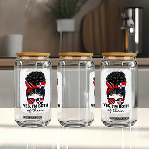 Trini Dominican Girl Glass Can Yes Im Both Trinidad And Tobago Dominican Pride TS10 Print Your Wear