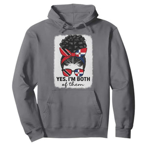 Trini Dominican Girl Hoodie Yes Im Both Trinidad And Tobago Dominican Pride TS10 Charcoal Print Your Wear