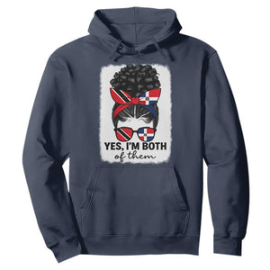 Trini Dominican Girl Hoodie Yes Im Both Trinidad And Tobago Dominican Pride TS10 Navy Print Your Wear