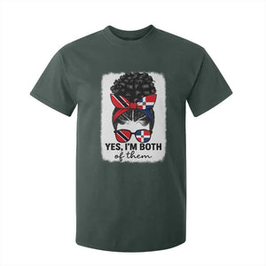 Trini Dominican Girl T Shirt For Kid Yes Im Both Trinidad And Tobago Dominican Pride TS10 Dark Forest Green Print Your Wear