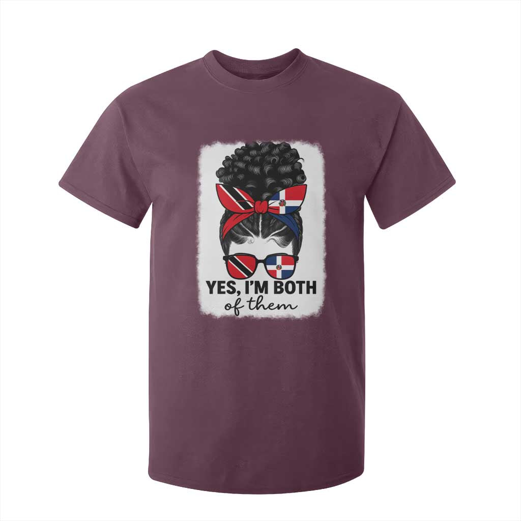 Trini Dominican Girl T Shirt For Kid Yes Im Both Trinidad And Tobago Dominican Pride TS10 Maroon Print Your Wear