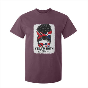 Trini Dominican Girl T Shirt For Kid Yes Im Both Trinidad And Tobago Dominican Pride TS10 Maroon Print Your Wear