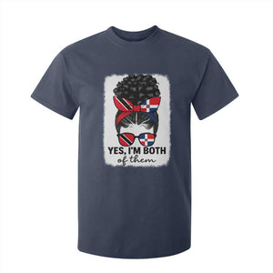 Trini Dominican Girl T Shirt For Kid Yes Im Both Trinidad And Tobago Dominican Pride TS10 Navy Print Your Wear