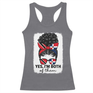 Trini Dominican Girl Racerback Tank Top Yes Im Both Trinidad And Tobago Dominican Pride TS10 Charcoal Print Your Wear