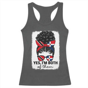 Trini Dominican Girl Racerback Tank Top Yes Im Both Trinidad And Tobago Dominican Pride TS10 Dark Heather Print Your Wear