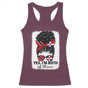 Trini Dominican Girl Racerback Tank Top Yes Im Both Trinidad And Tobago Dominican Pride TS10 Maroon Print Your Wear