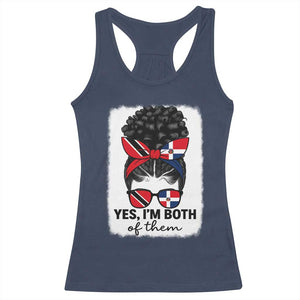 Trini Dominican Girl Racerback Tank Top Yes Im Both Trinidad And Tobago Dominican Pride TS10 Navy Print Your Wear