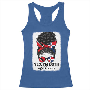 Trini Dominican Girl Racerback Tank Top Yes Im Both Trinidad And Tobago Dominican Pride TS10 Royal Blue Print Your Wear