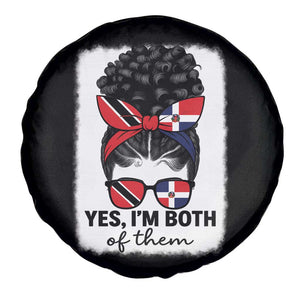 Trini Dominican Girl Spare Tire Cover Yes Im Both Trinidad And Tobago Dominican Pride TS10 Print Your Wear