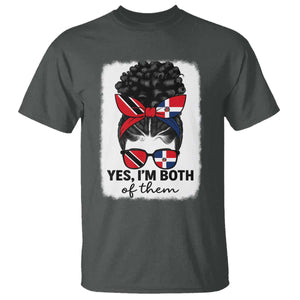 Trini Dominican Girl T Shirt Yes Im Both Trinidad And Tobago Dominican Pride TS10 Dark Heather Print Your Wear
