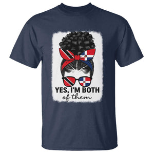 Trini Dominican Girl T Shirt Yes Im Both Trinidad And Tobago Dominican Pride TS10 Navy Print Your Wear