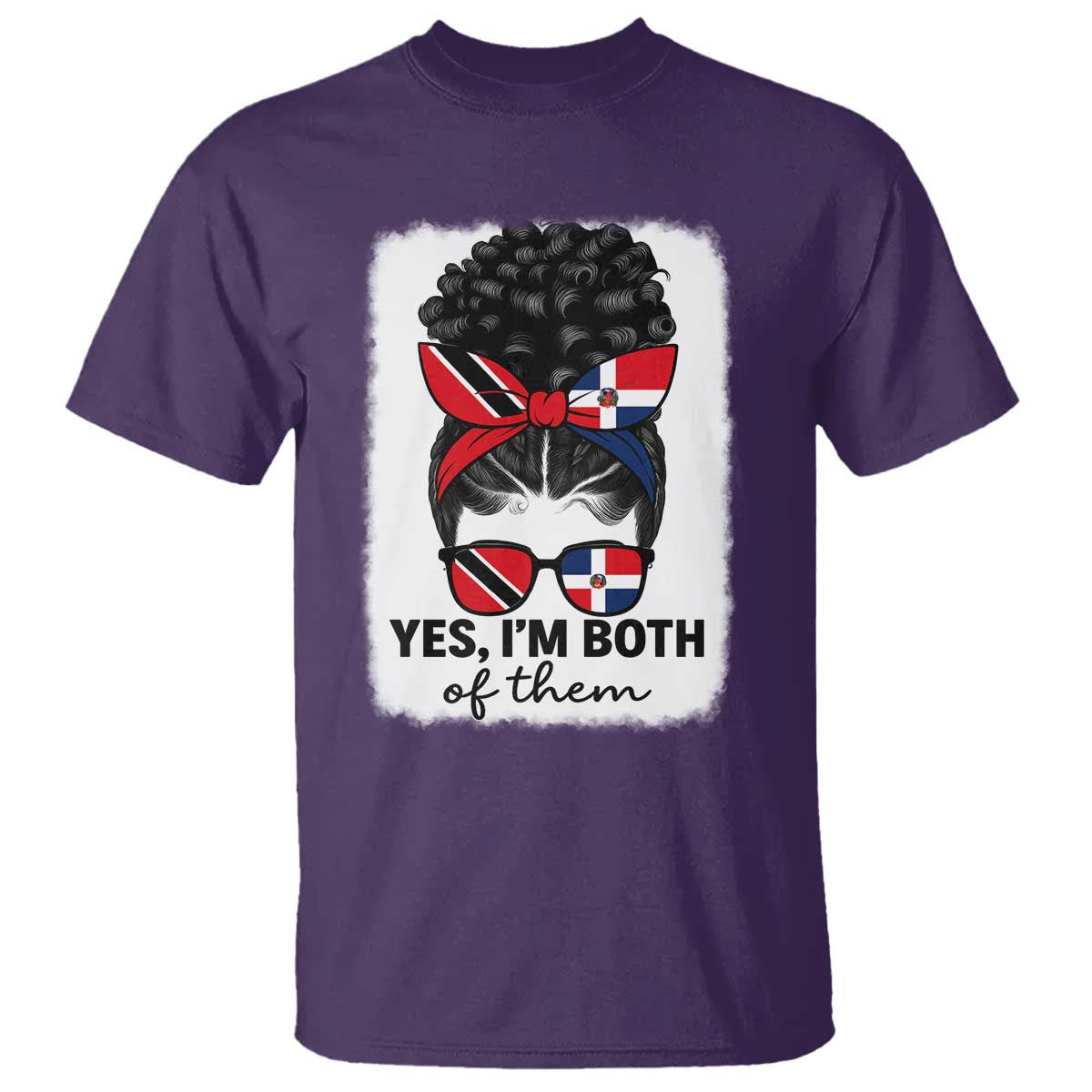 Trini Dominican Girl T Shirt Yes Im Both Trinidad And Tobago Dominican Pride TS10 Purple Print Your Wear