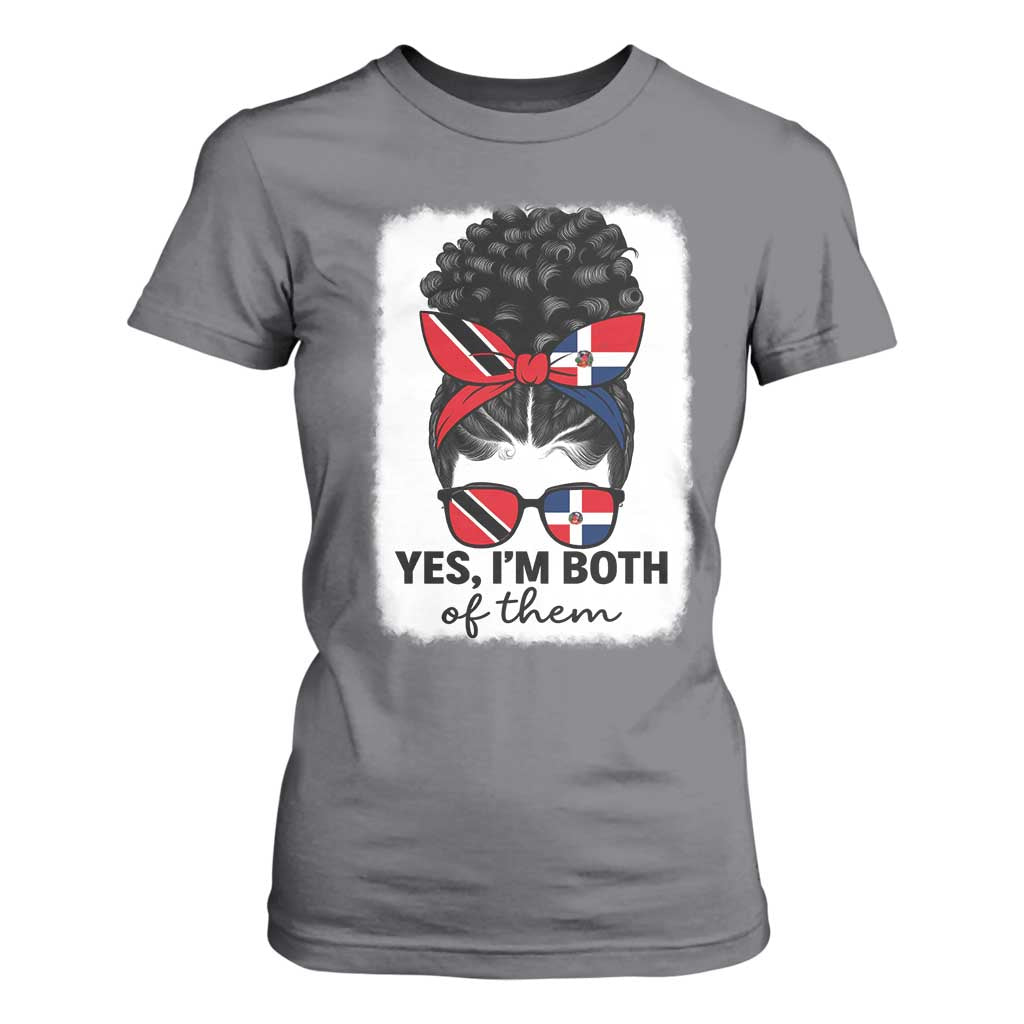 Trini Dominican Girl T Shirt For Women Yes Im Both Trinidad And Tobago Dominican Pride TS10 Charcoal Print Your Wear