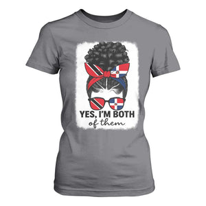 Trini Dominican Girl T Shirt For Women Yes Im Both Trinidad And Tobago Dominican Pride TS10 Charcoal Print Your Wear