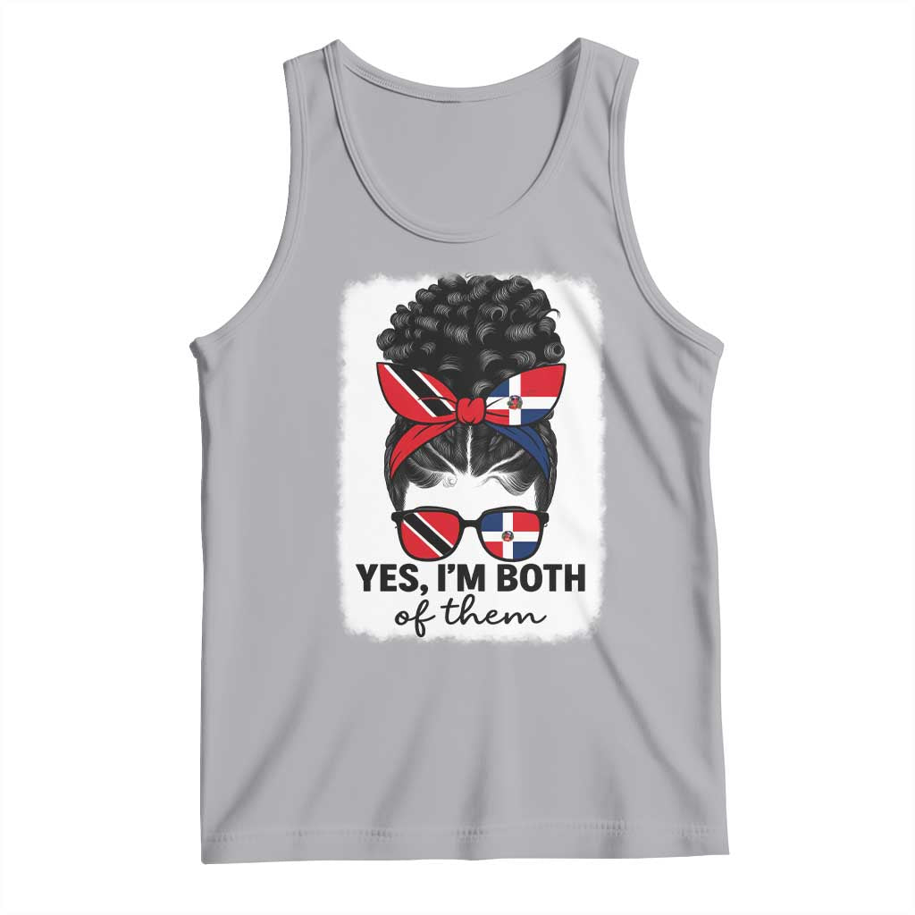 Trini Dominican Girl Tank Top Yes Im Both Trinidad And Tobago Dominican Pride TS10 Athletic Heather Print Your Wear