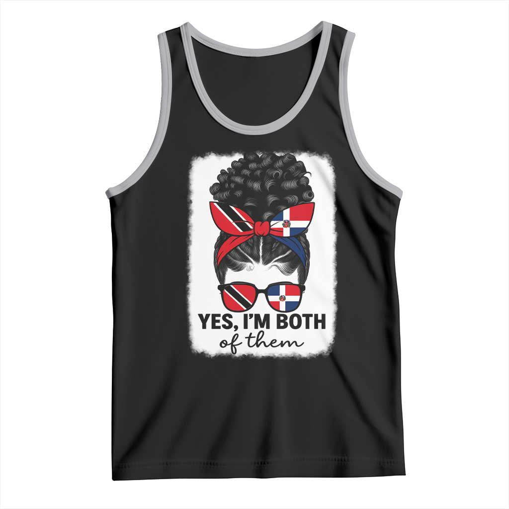 Trini Dominican Girl Tank Top Yes Im Both Trinidad And Tobago Dominican Pride TS10 Black Athletic Heather Print Your Wear