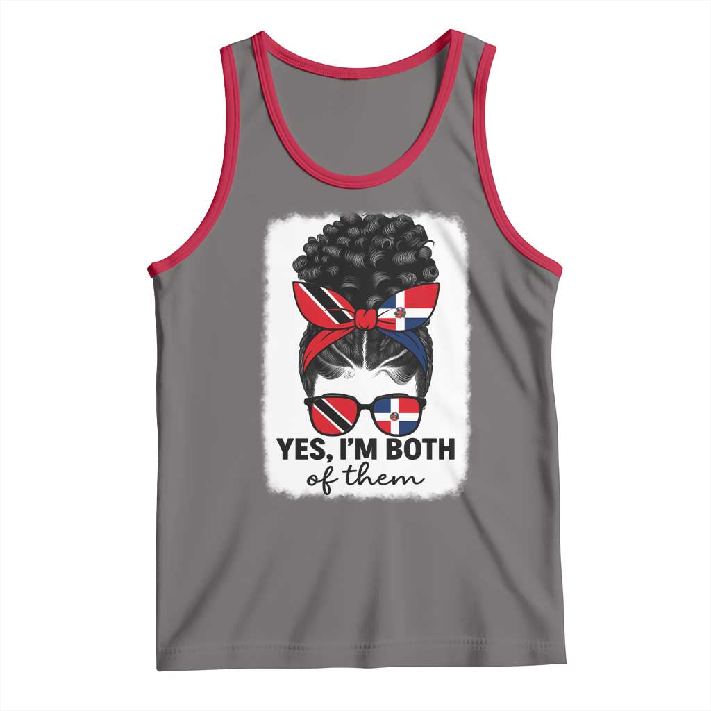 Trini Dominican Girl Tank Top Yes Im Both Trinidad And Tobago Dominican Pride TS10 Deep Heather Red Print Your Wear