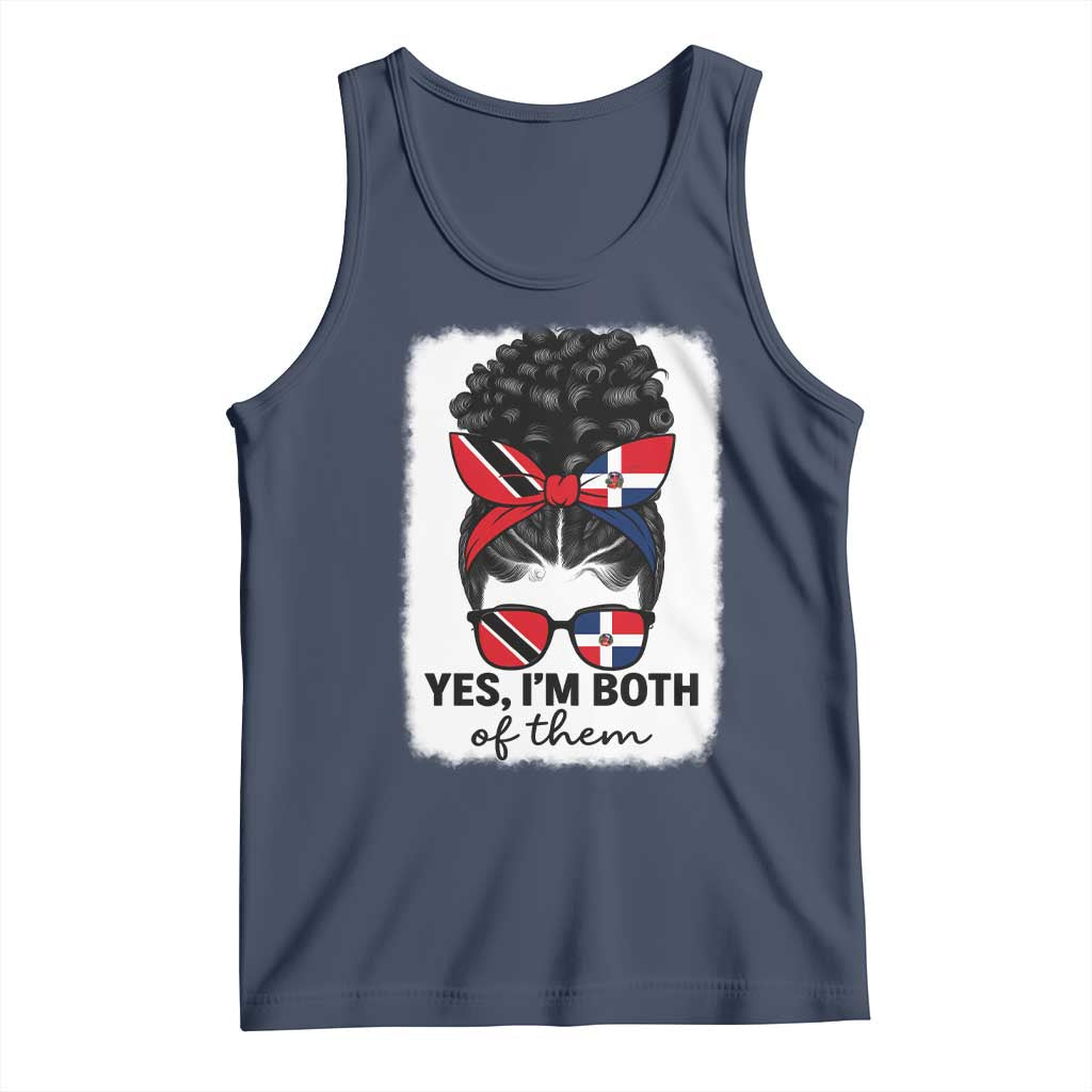Trini Dominican Girl Tank Top Yes Im Both Trinidad And Tobago Dominican Pride TS10 Navy Print Your Wear