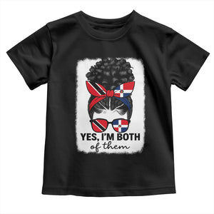 Trini Dominican Girl Toddler T Shirt Yes Im Both Trinidad And Tobago Dominican Pride TS10 Black Print Your Wear
