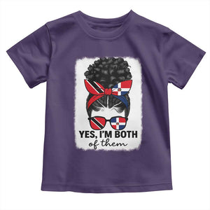Trini Dominican Girl Toddler T Shirt Yes Im Both Trinidad And Tobago Dominican Pride TS10 Purple Print Your Wear