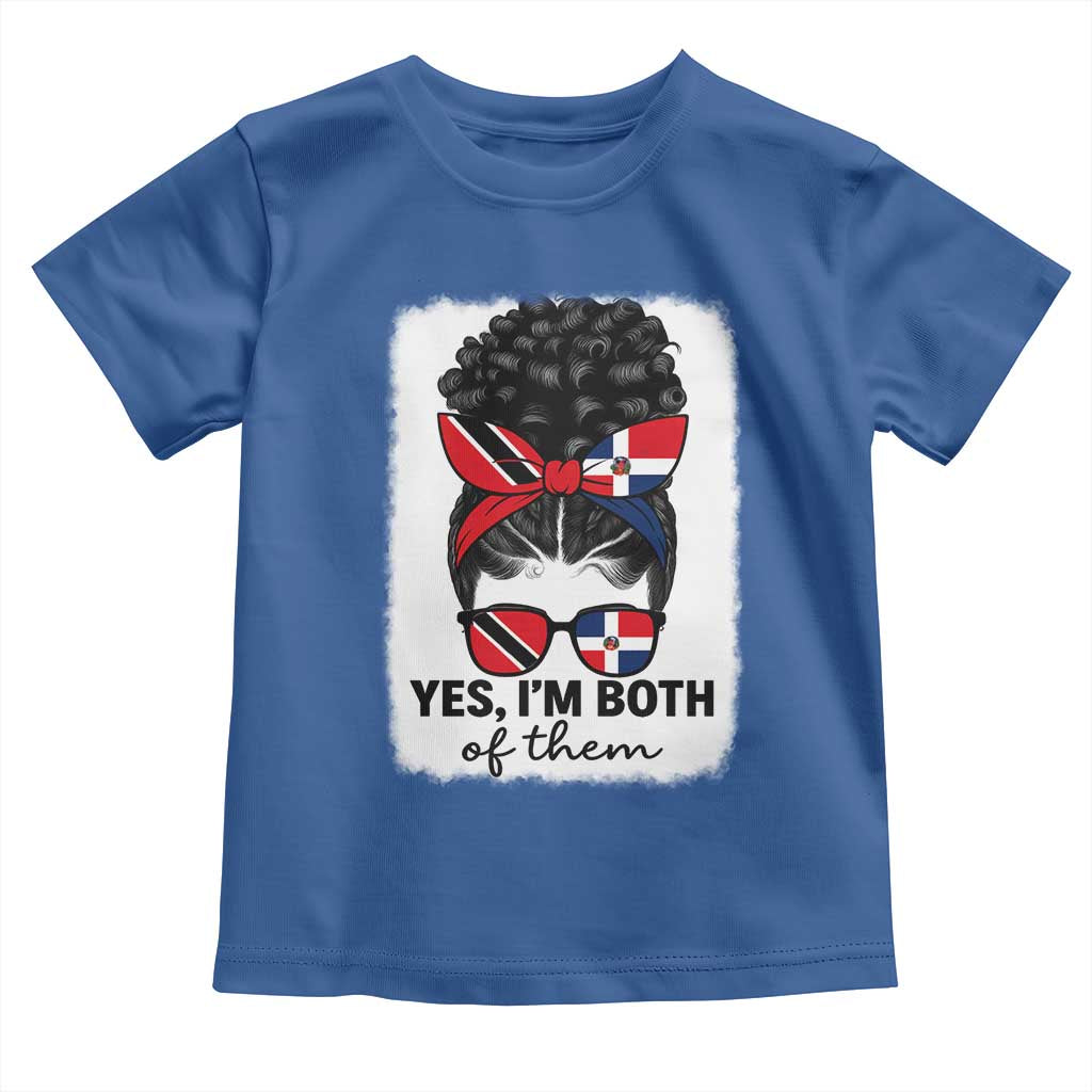 Trini Dominican Girl Toddler T Shirt Yes Im Both Trinidad And Tobago Dominican Pride TS10 Royal Blue Print Your Wear