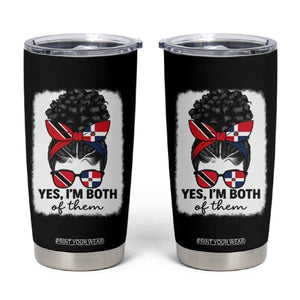 Trini Dominican Girl Tumbler Cup Yes Im Both Trinidad And Tobago Dominican Pride TS10 Black Print Your Wear