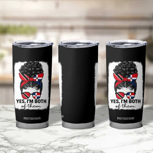 Trini Dominican Girl Tumbler Cup Yes Im Both Trinidad And Tobago Dominican Pride TS10 Print Your Wear