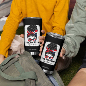 Trini Dominican Girl Tumbler Cup Yes Im Both Trinidad And Tobago Dominican Pride TS10 Print Your Wear