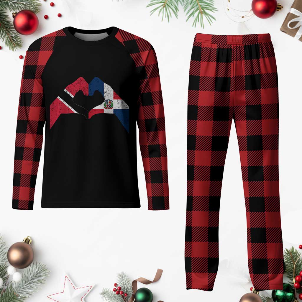 Trinidad and Tobago Dominican Plaid Pajama Set Two Flags One Heart TS10 Buffalo Plaid Print Your Wear