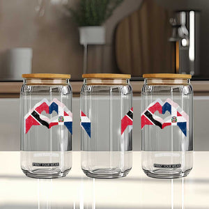 Trinidad and Tobago Dominican Glass Can Two Flags One Heart TS10 Print Your Wear