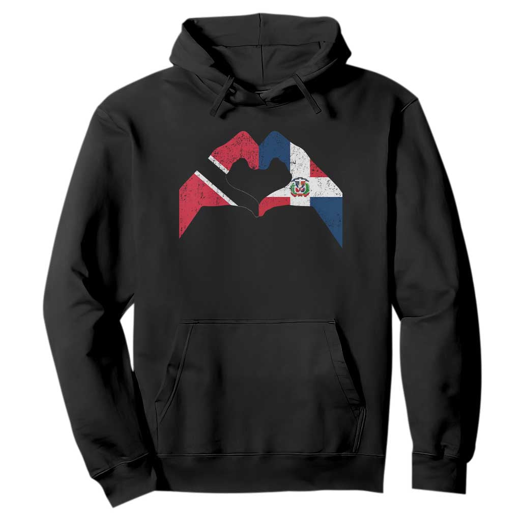 Trinidad and Tobago Dominican Hoodie Two Flags One Heart TS10 Black Print Your Wear