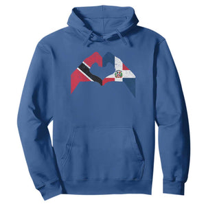 Trinidad and Tobago Dominican Hoodie Two Flags One Heart TS10 Royal Blue Print Your Wear