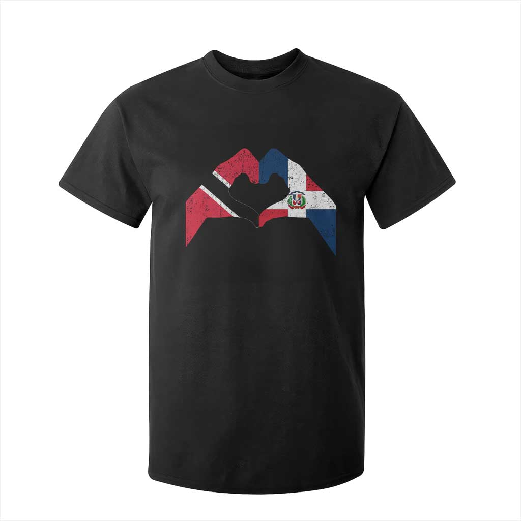 Trinidad and Tobago Dominican T Shirt For Kid Two Flags One Heart TS10 Black Print Your Wear