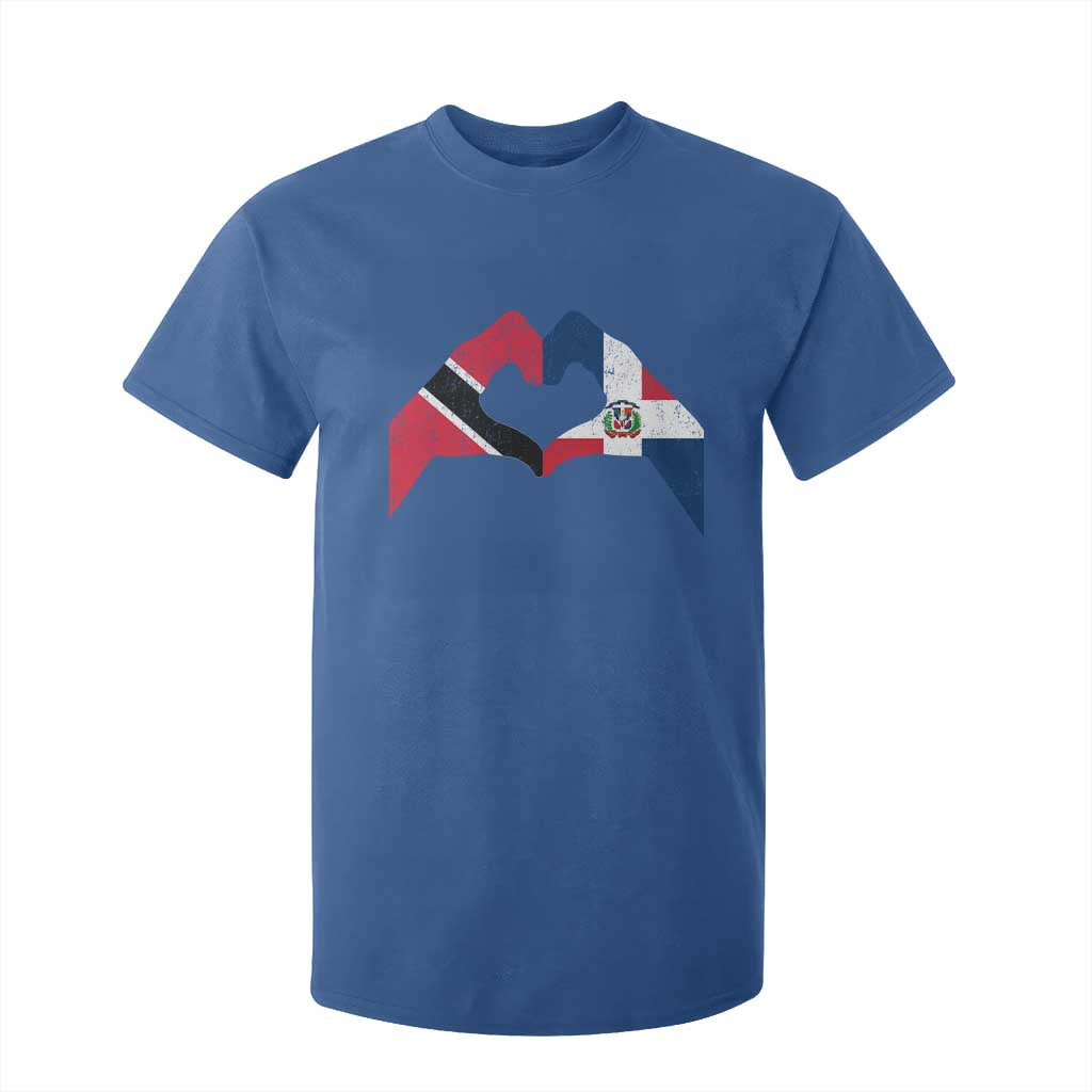 Trinidad and Tobago Dominican T Shirt For Kid Two Flags One Heart TS10 Royal Blue Print Your Wear