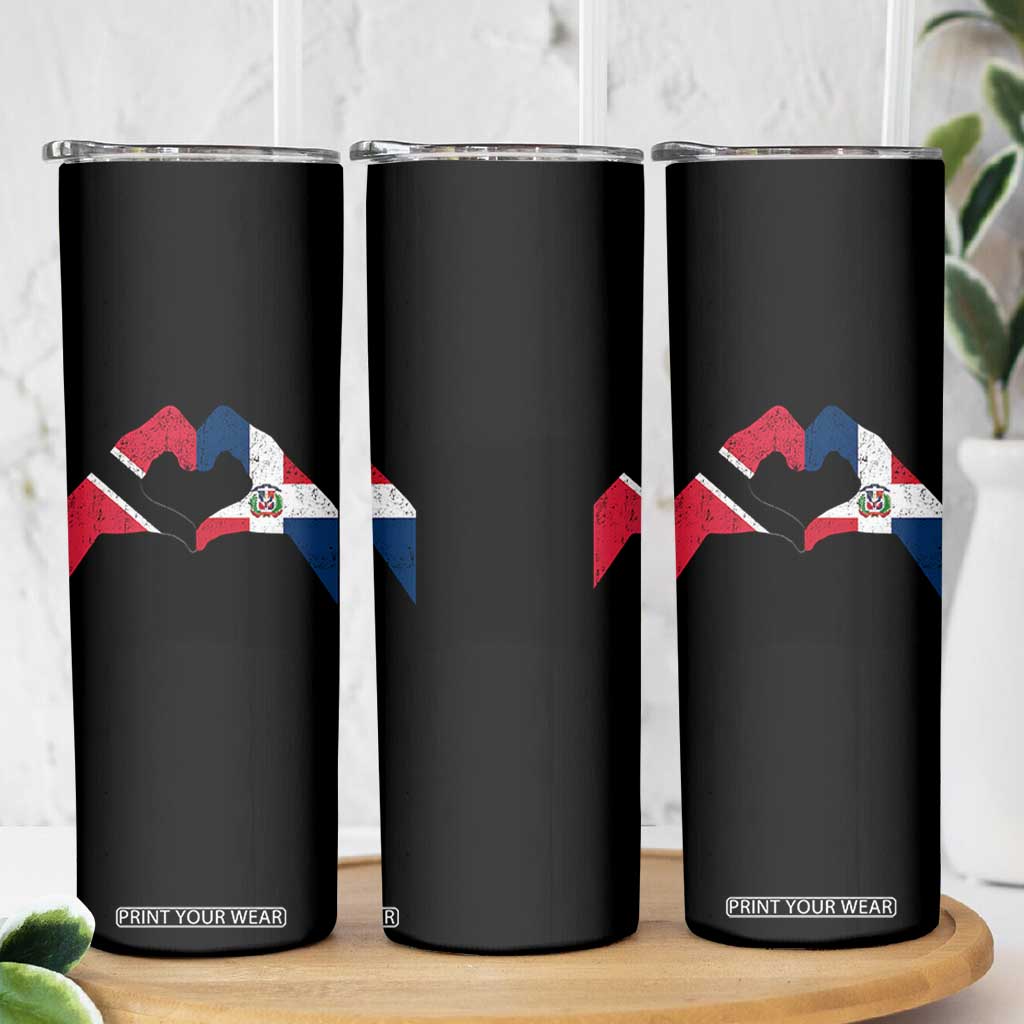 Trinidad and Tobago Dominican Skinny Tumbler Two Flags One Heart TS10 Print Your Wear